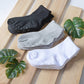 Tenpluszero 12 Pairs Non Slip Toddler Socks Crew Socks With Grips For Baby Boys Girls (Black,White,Grey, 2T/4T)