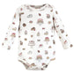 Hudson Baby Unisex Baby Cotton Long-Sleeve Bodysuits Sweet Bakery 3-Pack, 9-12 Months