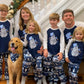 Iffei Family Christmas Pajamas Matching Sets Let It Snow Printed Shirt And Pants Jammies With Pockets 8-9 Years