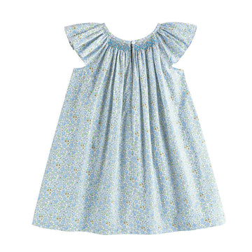 Simplee Kids Baby Floral Dress Toddler Smocking Dress For Little Girls - Casual Floral Print Sundress For Spring/Summer - 24M-6T