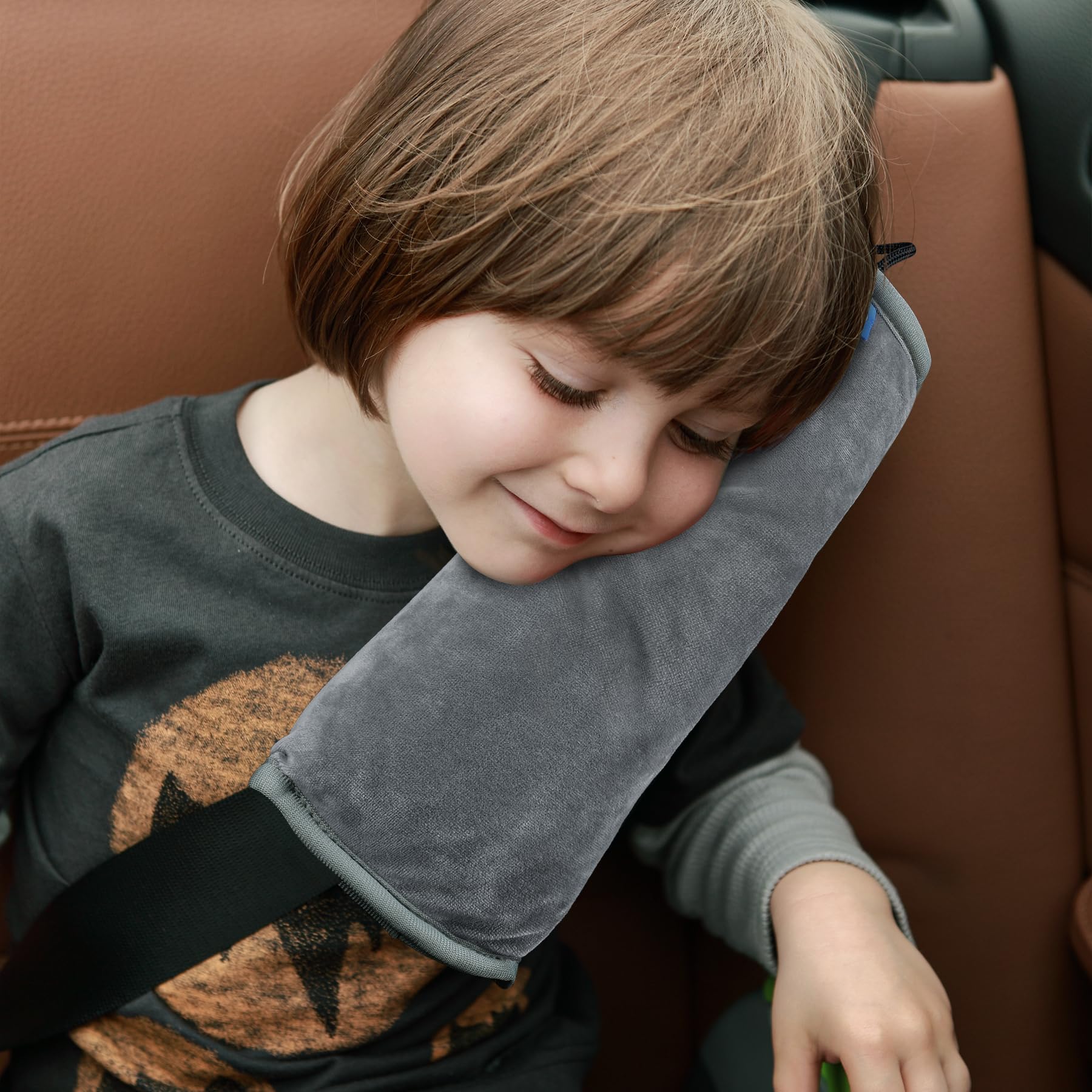 Coolbebe Seat Belt Pillow For Kids, Extra Soft Support Travel Pillow For Head Neck And Shoulder In Car, Universal Carseat Strap