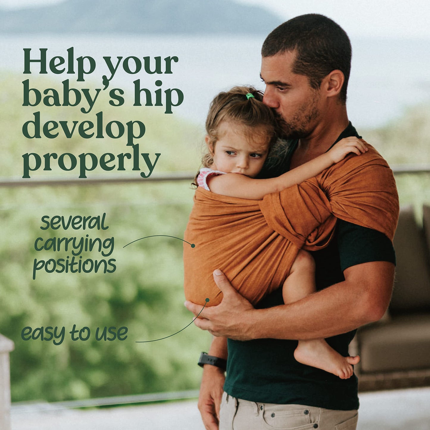 Nalakai Ring Sling Baby Carrier. Eco-Friendly, Soft Bamboo and Linen Baby Sling, Baby Wrap. Comfort, Style, and Giving Back - Ca