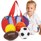 Neliblu Foam Sports Toys with Bag, Set of 5 - Includes Soccer Ball, Basketball, Football, Baseball and Tennis Ball - Suitable fo