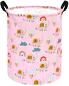 ACMUUNI 19.7 Round Elephant Pattern Laundry Gift Basket Storage Laundry Hamper Laundry Basket Baby Toys Nursery Bin with Handles
