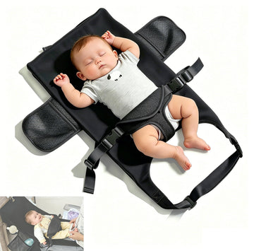 VANDOULUM Baby Airplane Bed, 1-12 Months Old Baby Travel Essentials for Flying, Toddler Airplane Seat Extender, Plane Portable H