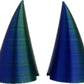 2X Demon Horns For Headset/Cosplay - Made In Usa -16 Colors (Dual Blue/Green)