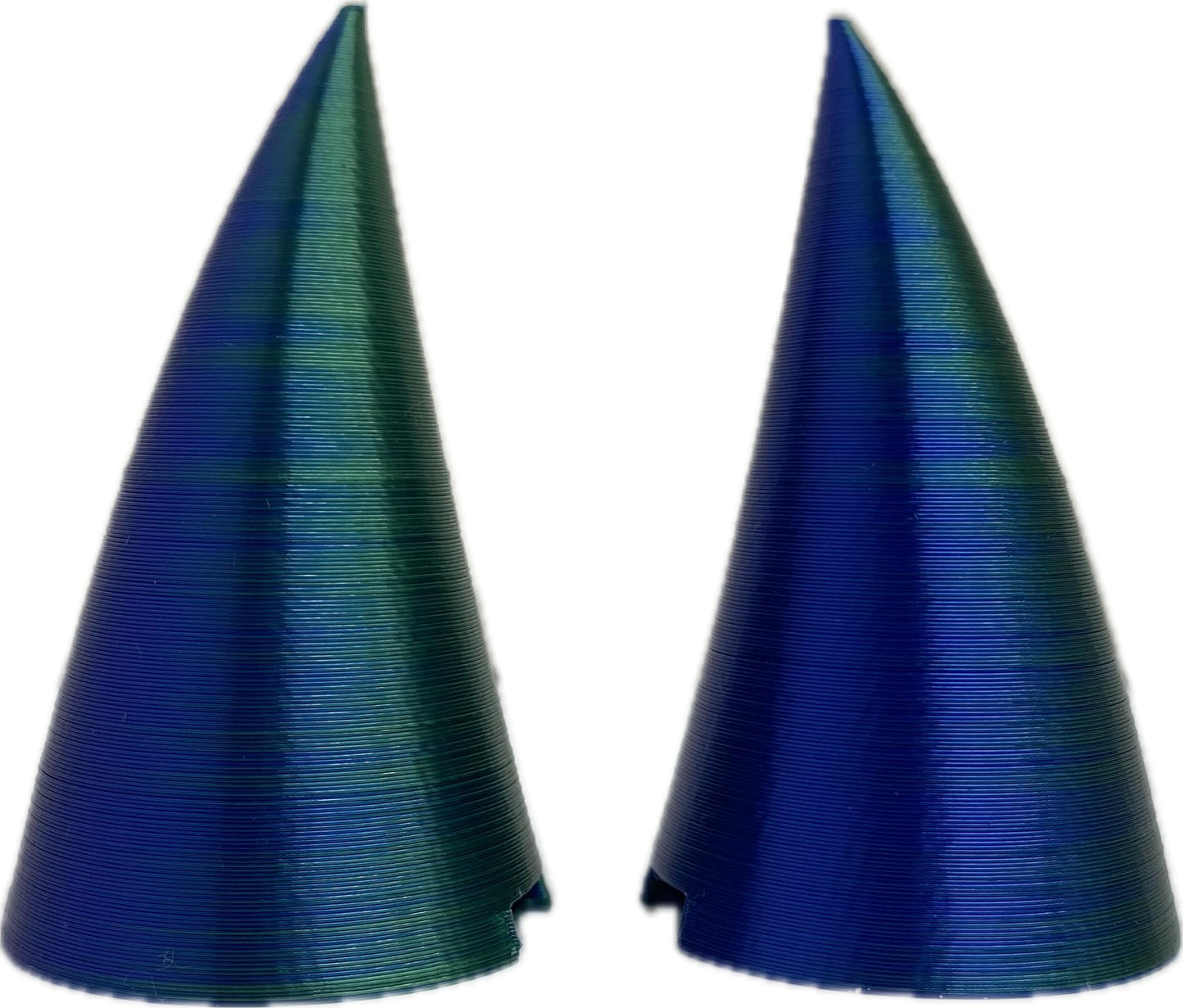 2X Demon Horns For Headset/Cosplay - Made In Usa -16 Colors (Dual Blue/Green)