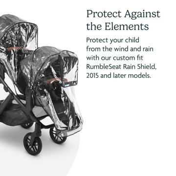 UPPAbaby RumbleSeat Rain Shield / Compatible with RumbleSeat models 2015-2019, V2, and V2+ / Waterproof and Windproof Coverage /