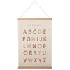 Bon Et Beau 1624 Inch Embroidered Alphabet Poster Framed With Wood Hanger - Dusty Pink Wall Decor For Girls Nursery, Bedroom, Pl