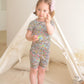 Vaenait Baby Short Sleeve Summer Sleepwear Pajamas 2Pcs Set Shirring Floral-Short M