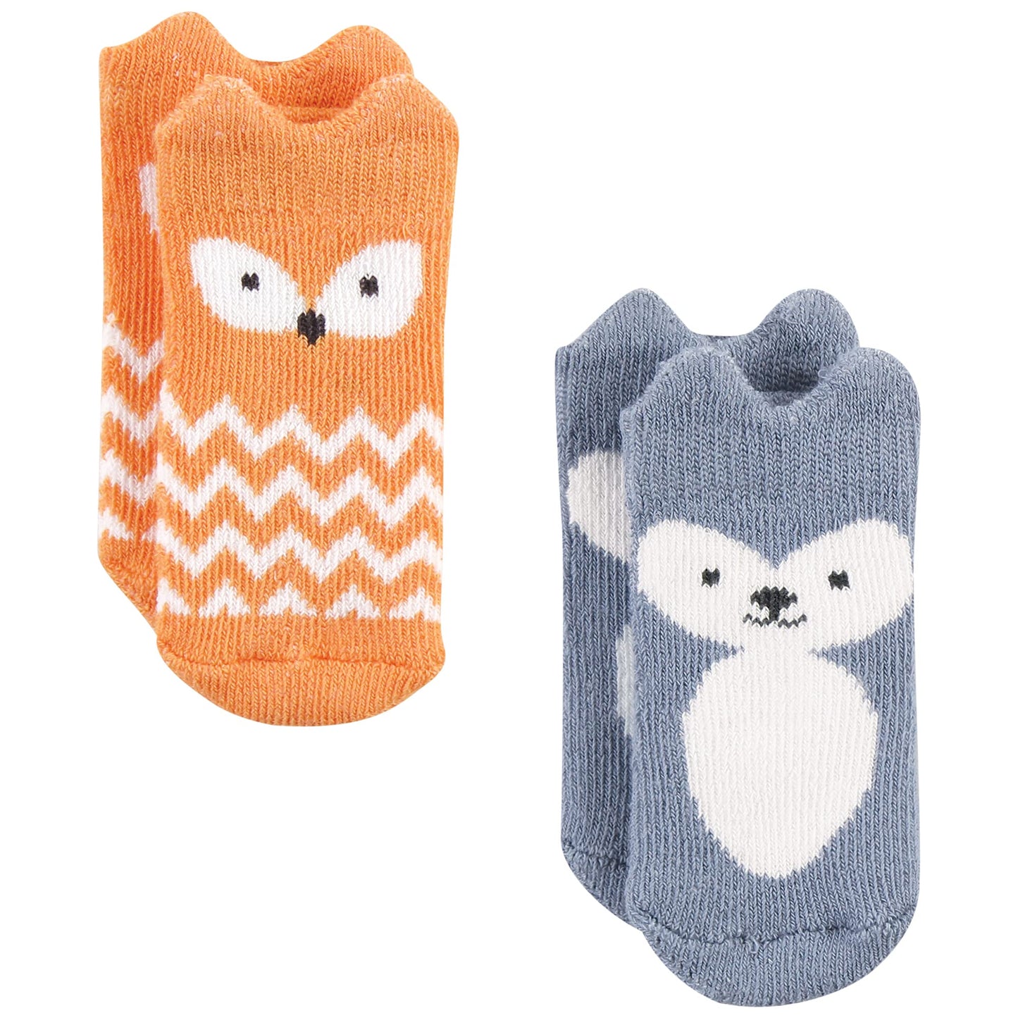 Hudson Baby Unisex Baby Cotton Rich Newborn And Terry Socks, Multicolor Boy Woodland, 6-12 Months