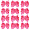 Oaoleer Big Hair Bows For Girls 12 Pcs 6' Hot Pink Grosgrain Ribbon Large Boutique Bow Alligator Clips Hair Accessories For Tod