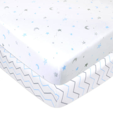 American Baby Company Printed 100% Natural Cotton Jersey Knit Fitted Pack N Play Playard Sheet, Soft Breathable, for Boys and Gi
