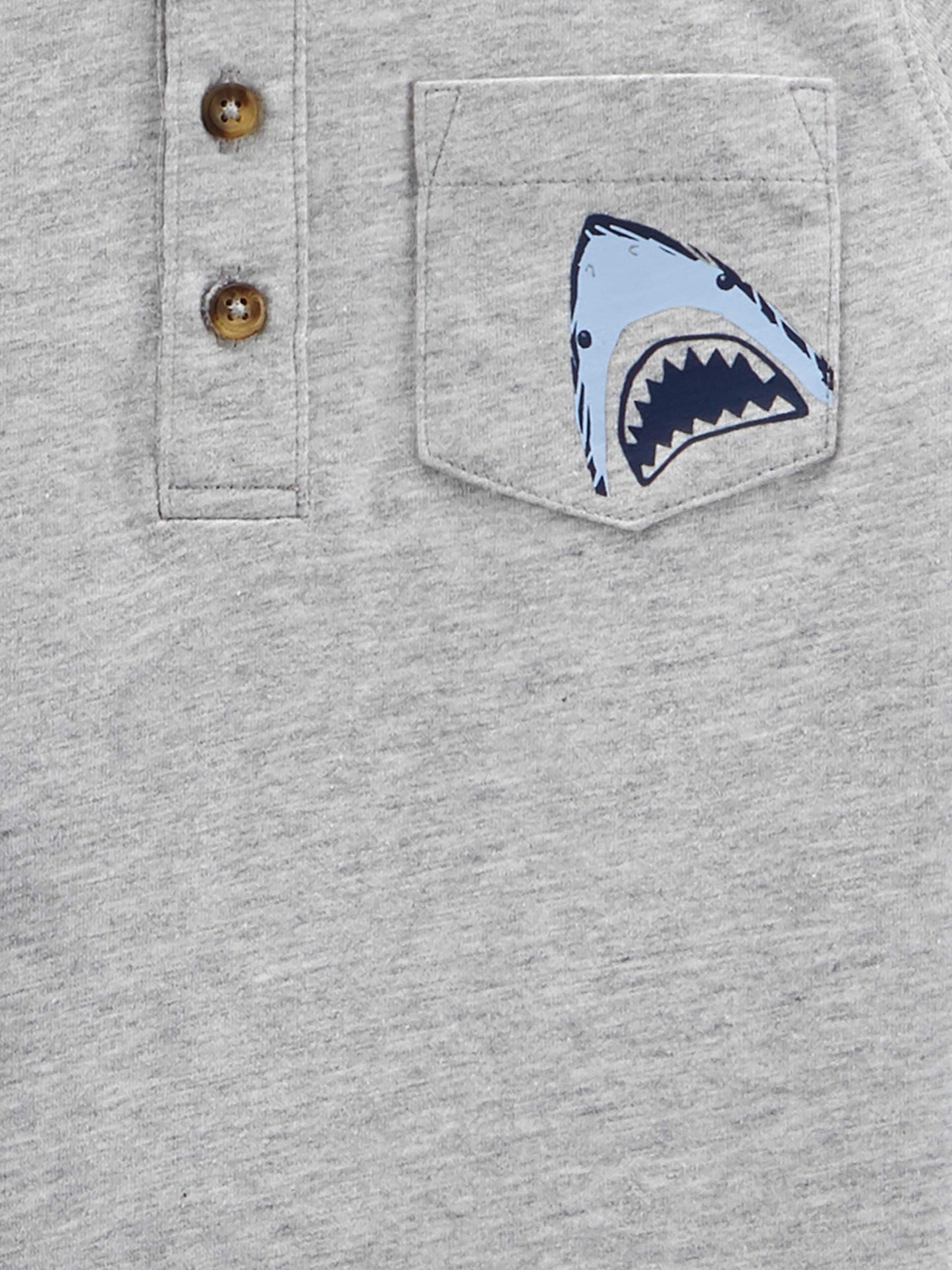 Simple Joys By Carter'S Baby Boys' 3-Piece Playwear Set, Blue Chomp/Grey Shark/Stripe, 4T
