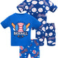 Daughter Queen Boys Pajamas 18-24 Months Summer Pjs Baseball Pj Sets Baby Toddler Cotton Short Sleeve Jammies Sports Ball Sleepw