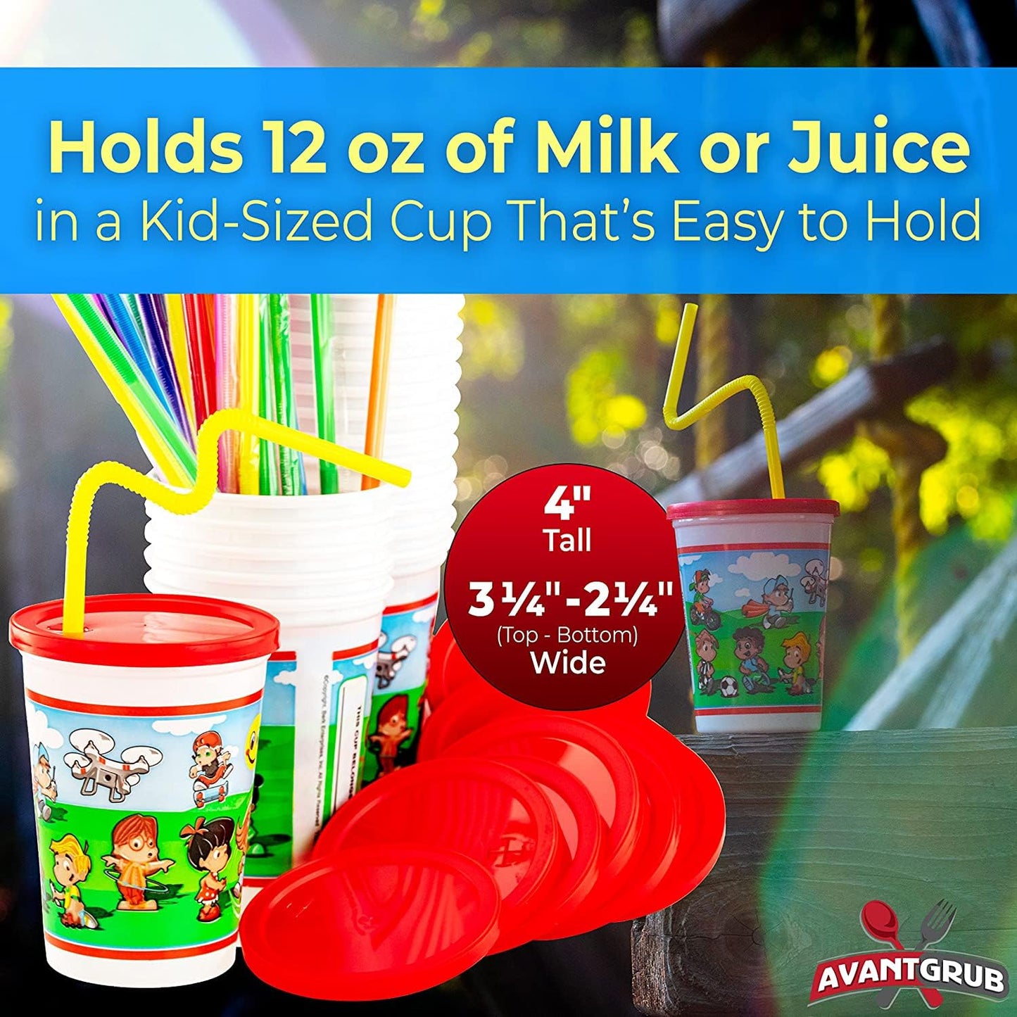 Leakproof 12Oz Kids Party Cups With Lid And Straw 10Pk. Super Durable And Dishwasher-Safe With Bpa Free Material Is Reusable Or