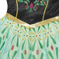 Xinfenglai Green Girls Cosplay Dance Dress Princess Costumes (2-3T)