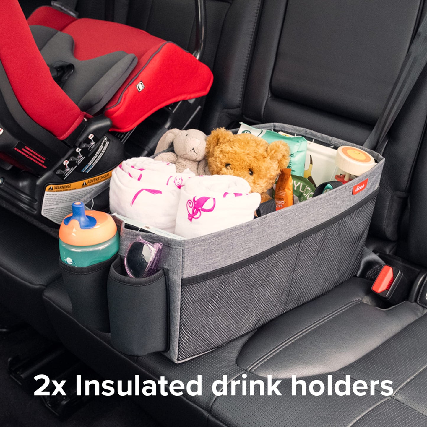 Diono Travel Pal Xl Back Seat Car Organizer, 12 Compartments For Kids And Pet Toys, Insulated Drink Holder, Dividable Storage, R