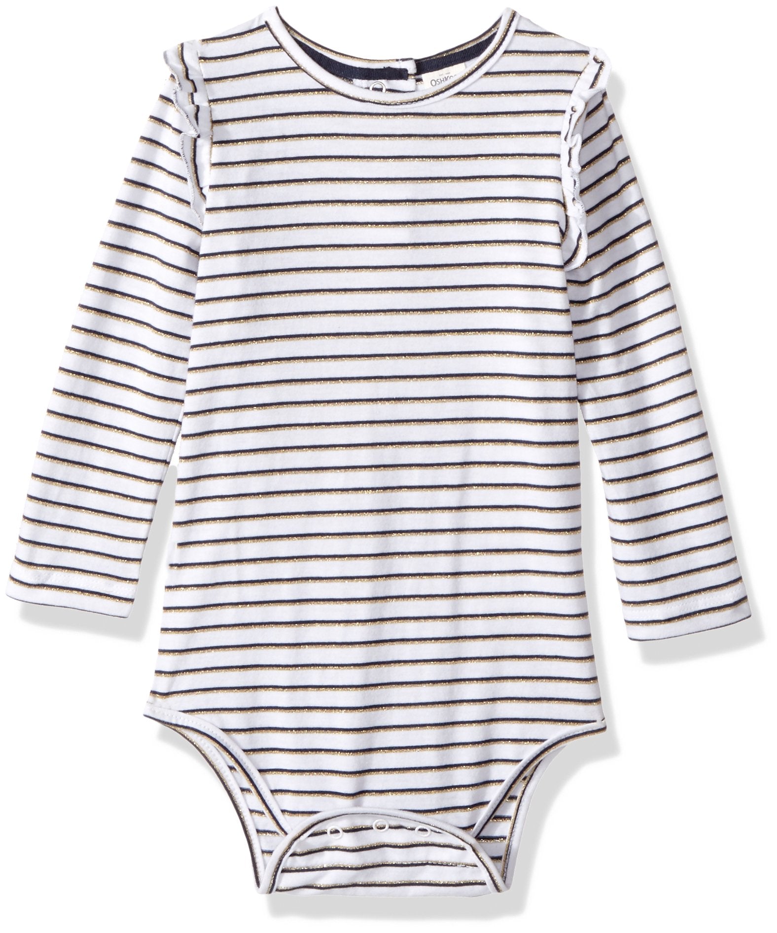 Oshkosh B'Gosh Baby Girls' Knit Bodysuit 11405411, Stripe, 18 Months