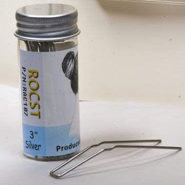 Hairpins For Bun Rocst Bobby Pins Clips For Ballet Woman Girl Hairdressing Salon (2 Inch, Brown12Pcs) (Silver, 3 Inch (Pack Of 1