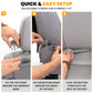 Econour 2-Pack Back Of Seat Protector For Kids Feet | Grey Oxford Fabric Car Kick Mats With 2 Pocket Organizer | Seat Protector