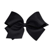 Wee Ones Baby Girls' King Grosgrain Hair Bow On A Weestay Clip W/Plain Wrap - Black,One Size