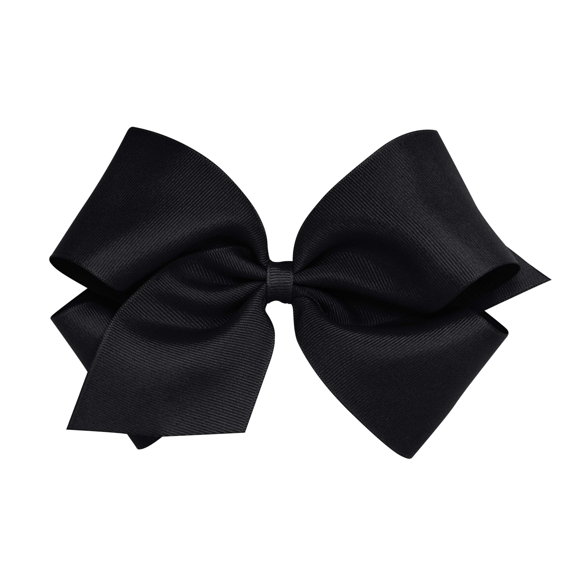 Wee Ones Baby Girls' King Grosgrain Hair Bow On A Weestay Clip W/Plain Wrap - Black,One Size