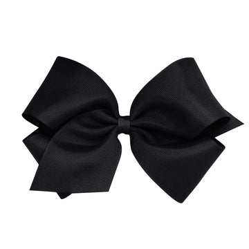 Wee Ones Baby Girls' King Grosgrain Hair Bow On A Weestay Clip W/Plain Wrap - Black,One Size