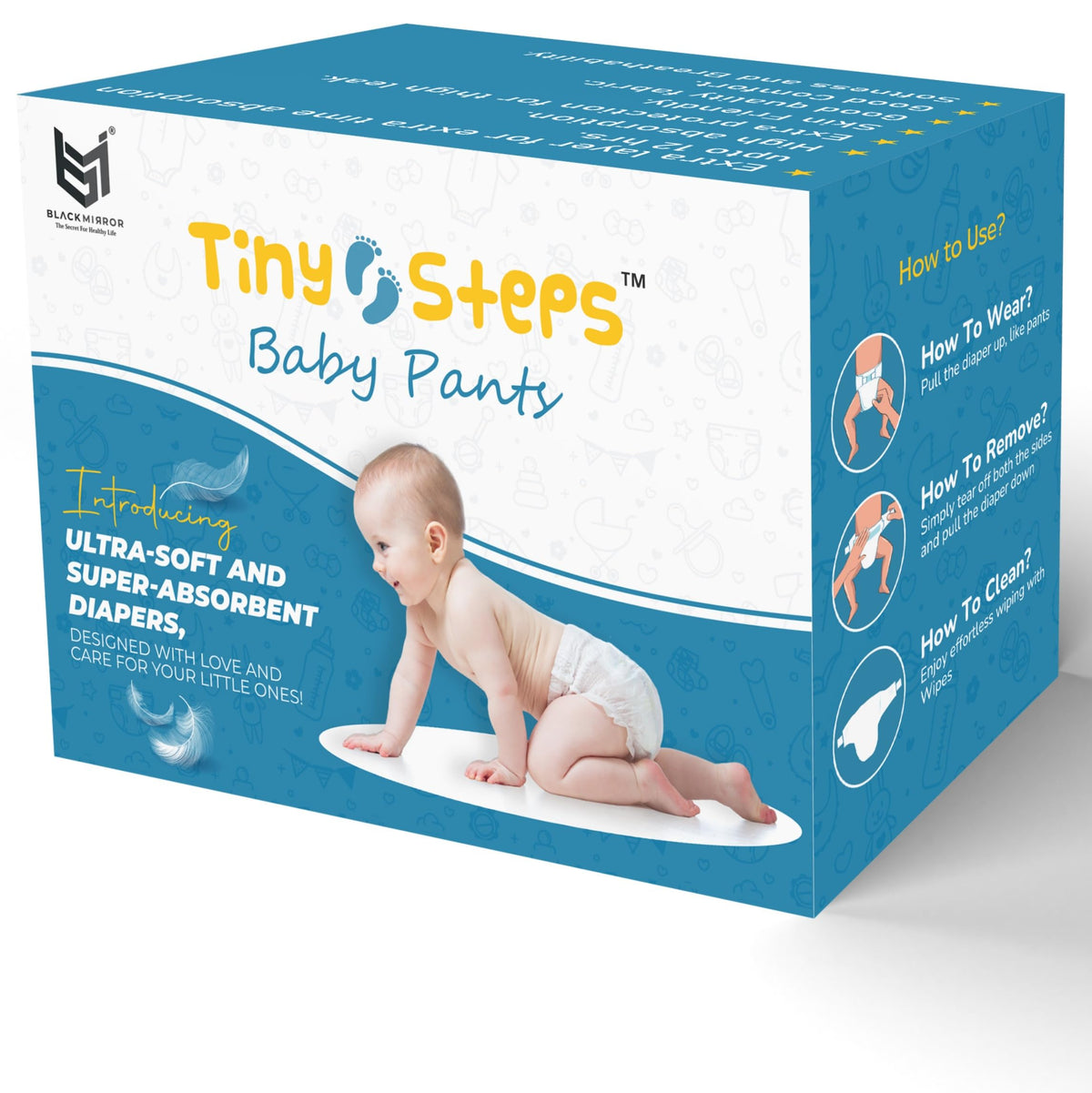 Tiny Steps Baby Pants Easy To Use Diaper With Good Absorption And Comfort  M (11 Pieces)