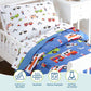 Wildkin Kids 4 Pc Toddler Bed In A Bag For Boys And Girls, Microfiber Bedding Set Includes Comforter, Flat Sheet, Fitted Sheet,