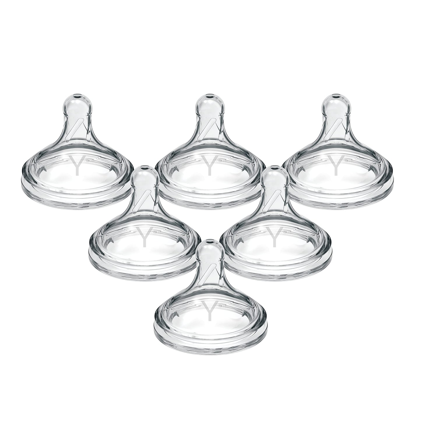 Dr. Browns Natural Flow Y-Cut Wide-Neck Baby Bottle Silicone Nipple, Ideal For Thicker Liquids, 9M+, 100% Silicone Bottle Nipple