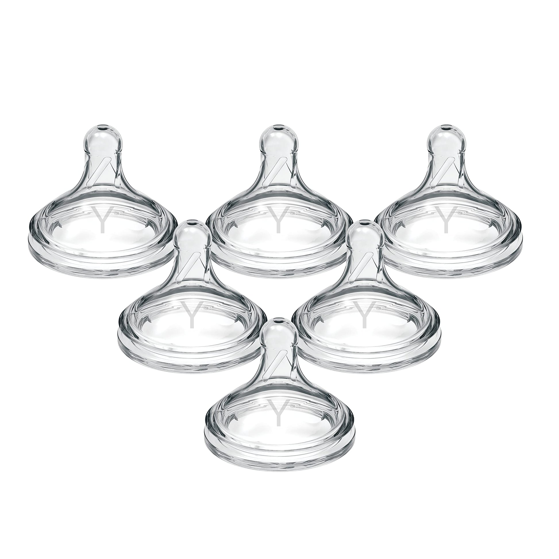 Dr. Browns Natural Flow Y-Cut Wide-Neck Baby Bottle Silicone Nipple, Ideal For Thicker Liquids, 9M+, 100% Silicone Bottle Nipple