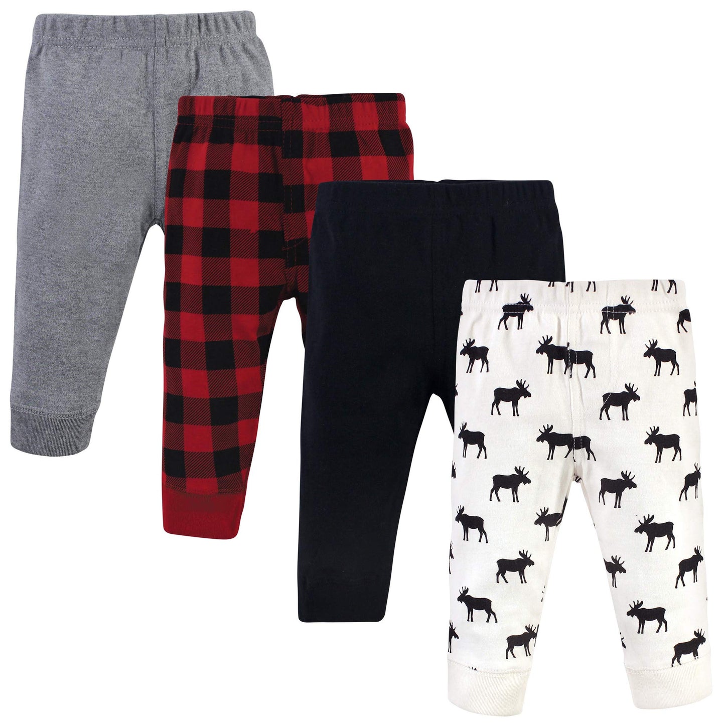 Hudson Baby Unisex Baby Cotton Pants and Leggings Moose, 4 Toddler