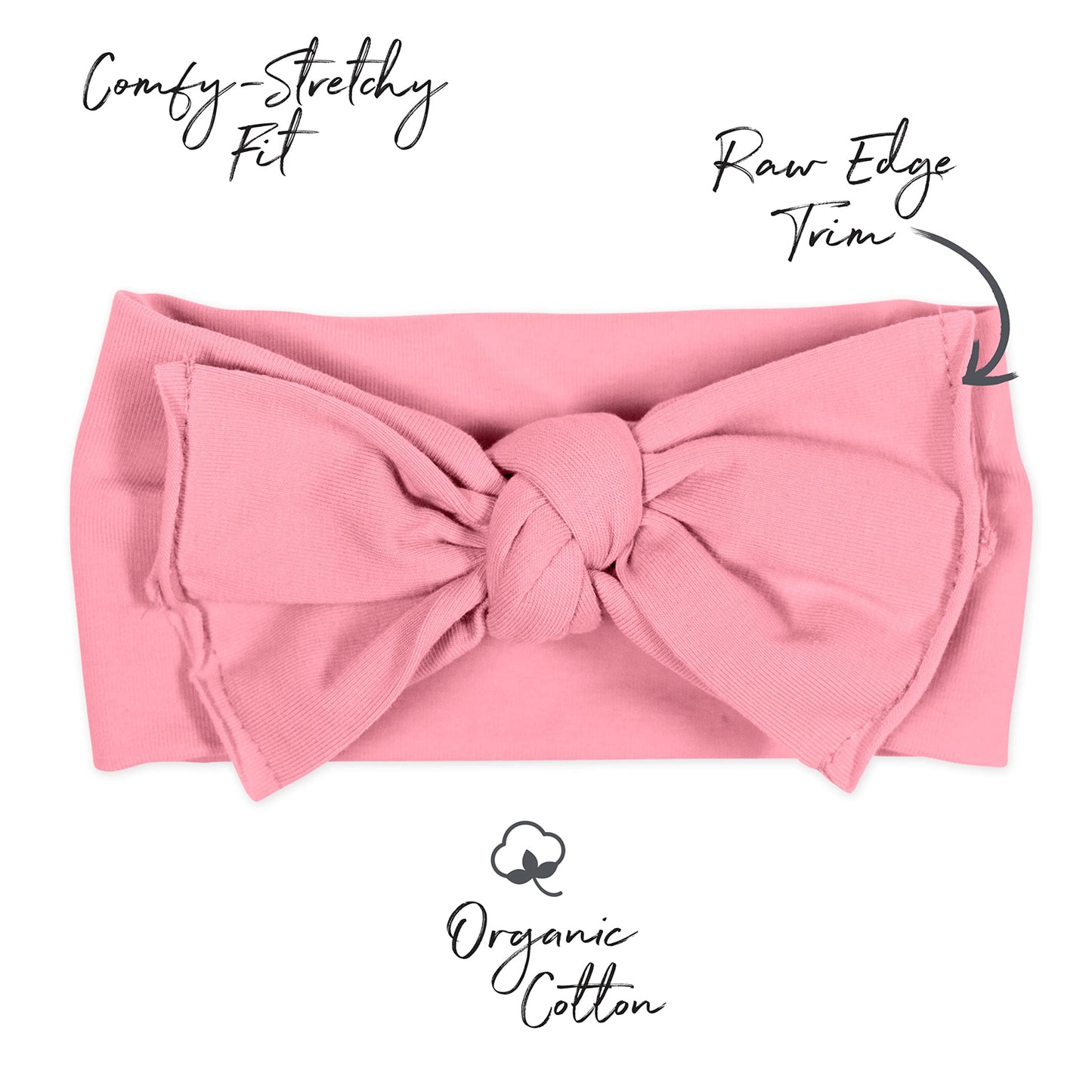 Honestbaby Unisex Baby Organic Cotton Headband Multi-Packs Headwrap, 10-Pack Rainbow Girl, One Size Us