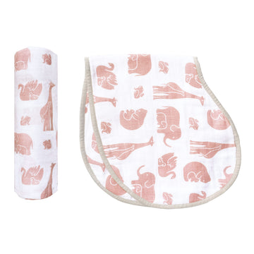 Masilo Swaddle & Burp Cloth Bib  Always Be My Baby, Pack of 1, Beige