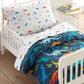 Wildkin 4-Piece Toddler Bed In A Bag - Cotton Comforter, Sheets & Pillowcase For Cozy Cuddles - Jurassic Dinosaurs