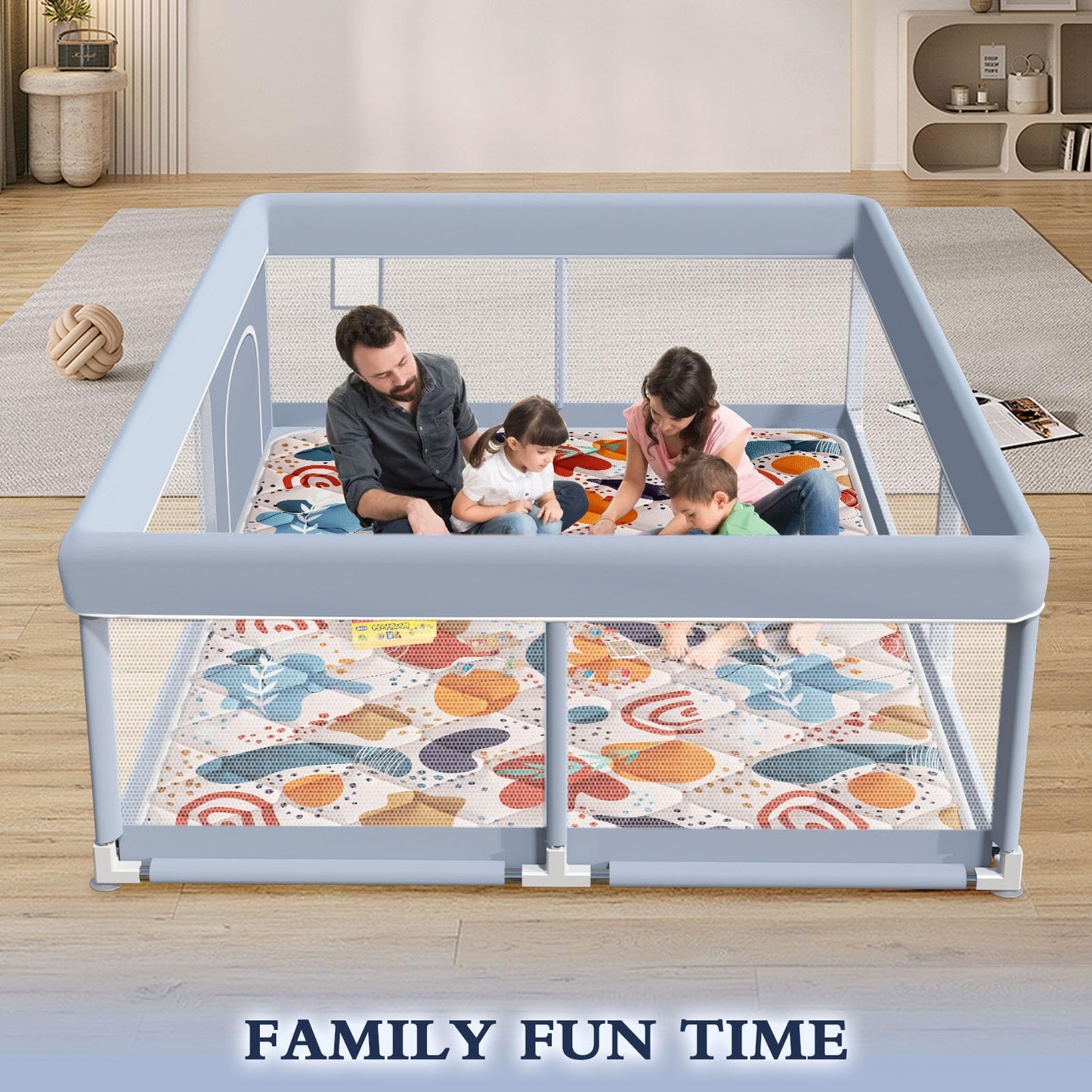 Xvishx 65 X 50 Inch Baby Playpen With Mat, Playpen For Babies And Toddlers, Baby Play Pen Playard For Indoor & Outdoor Active Ce