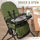 Dream On Me Snack and Stow Baby High Chair in Olive - Easy to Fold and Store, Portable Travel Chair With Removable and Three Pos