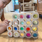 KOAICS 20PCS Wooden Gem Blocks Stacking Toys,Colorful Acrylic Windows Blocks, Rainbow Crystal Acrylic Building Cubes Educational