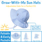 Jan & Jul Baby Girl Floppy Sun-Hat With Adjustable Strap (S: 0-6 Months, Purple Daisy)