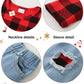 Caretoo Girls Clothes Christmas Outfits, Cute Baby Girl Floral Long Sleeve Pant Set Flower Ruffle Top Red Plaid
