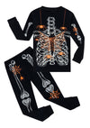 Family Feeling Baby Boys Pajamas Skeleton Halloween Glow In The Dark Long Sleeve Cotton Spider Black Jammies Toddler Kids Pjs Si