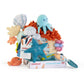 Miniland Sensorial Reef. Plush Rattle Toy for Infant and Toddlers with Many Different Sensory Stimulations. Fully Washable for B