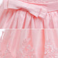 Lzh Baby Toddler Lace Dress Girls First Baptism Elegant Embroidery Wedding Party Flower Bridesmaid Bowknot Dresses Up, Meat Pink