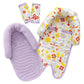GoldBug Deluxe Duo Car Seat Head Support + Matching Strap Covers for Baby and Infant - Backyard Bugs