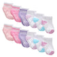 Hanes Baby and Toddler, Non-Slip Grip Ankle Socks, Boys and Girls, Multipacks, White/Pink/Heather Pink/Purple-12 Pack, 4T-5T