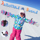 Bavst Winter Kids Waterproof Gloves For Boys Girls Snow Ski Toddler Baby Mittens Outdoor For Infant Teens 1-5T (Stripe, M(2-4T))