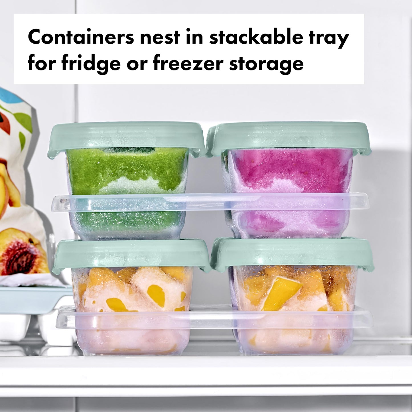 Oxo Tot Baby Blocks Food Storage Containers (6 Oz.) - Opal