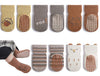 Exegawe Toddler Non Slip Socks, Cute Baby Socks With Grips Crew Socks 5 Pairs(H,M/1-3Y)