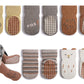 Exegawe Toddler No Slip Socks, Cute Baby Socks With Grips Crew Socks 5 Pairs(H,S/6-12 Months)